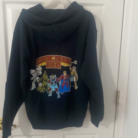 Black zip pocket sweatshirt. Michelle on front Comic book men graphic on back. M - Picture 5 of 8